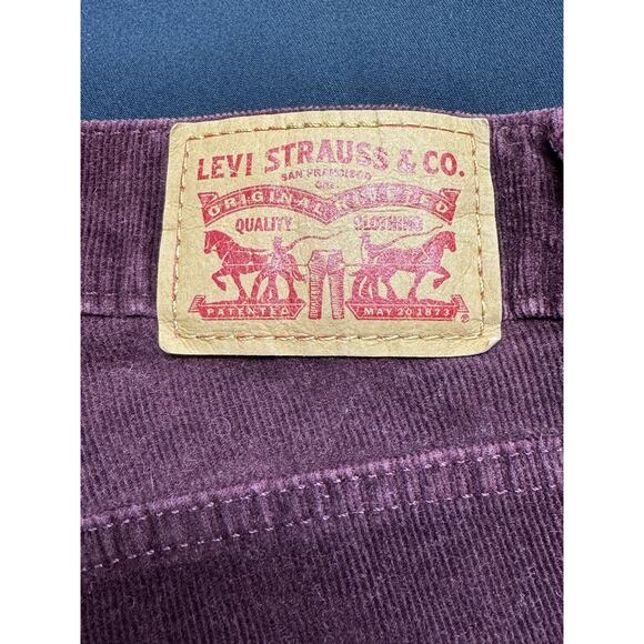 Levi’s 311 Shaping Skinny Jeans Maroon Corduroy Women 27" x 32" - Picture 3 of 12